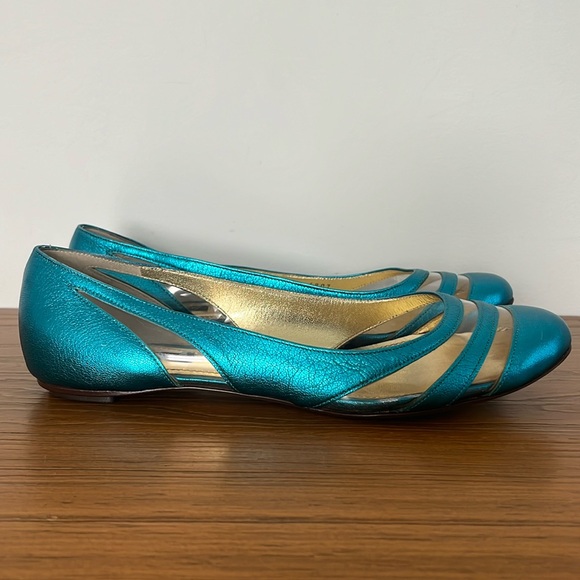Dolce & Gabbana Metallic Striped See Through Clear Ballet Flats - Picture 9 of 16